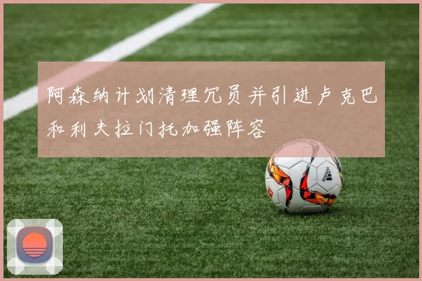 阿森纳计划清理冗员并引进卢克巴和利夫拉门托加强阵容